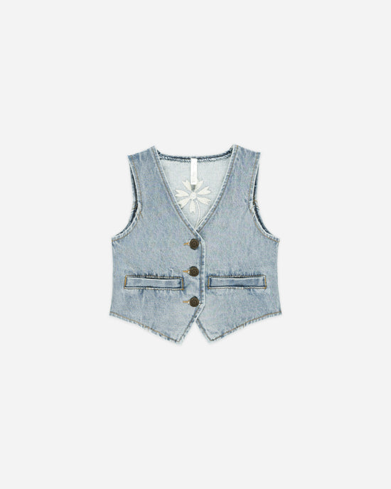 Light Wash Denim Vest