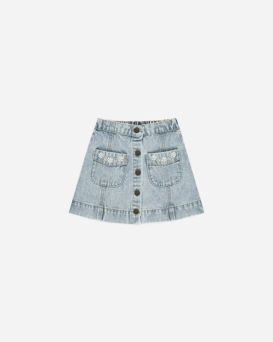 Light Washed Denver Denim Skirt