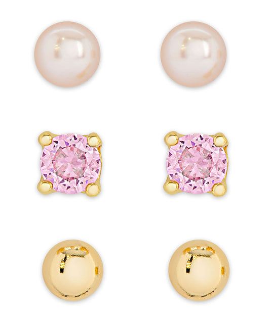 202GP Pearl Stud 18k Set