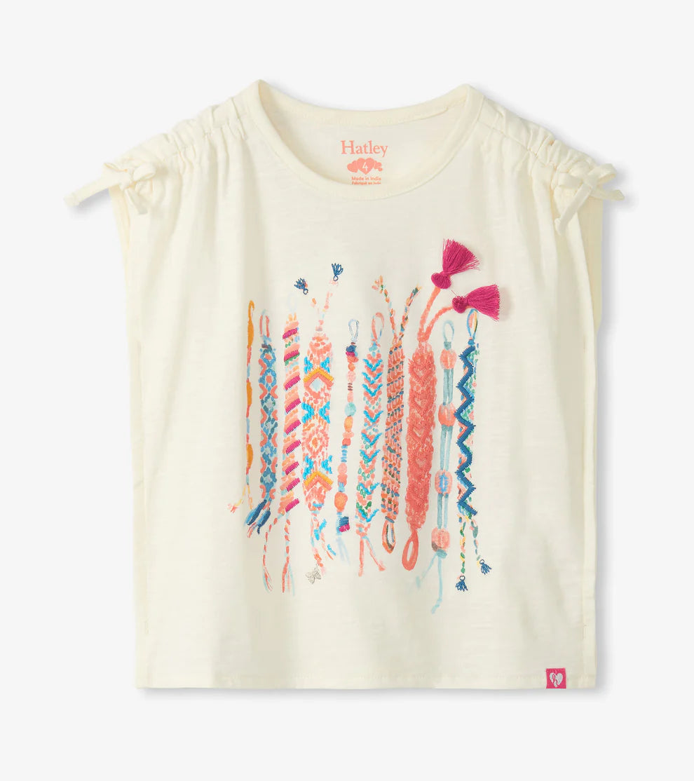 Friendship Bracelet Cinched Shoulder Top