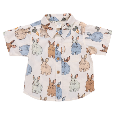 Vintage Bunnies Blue Jack Shirt