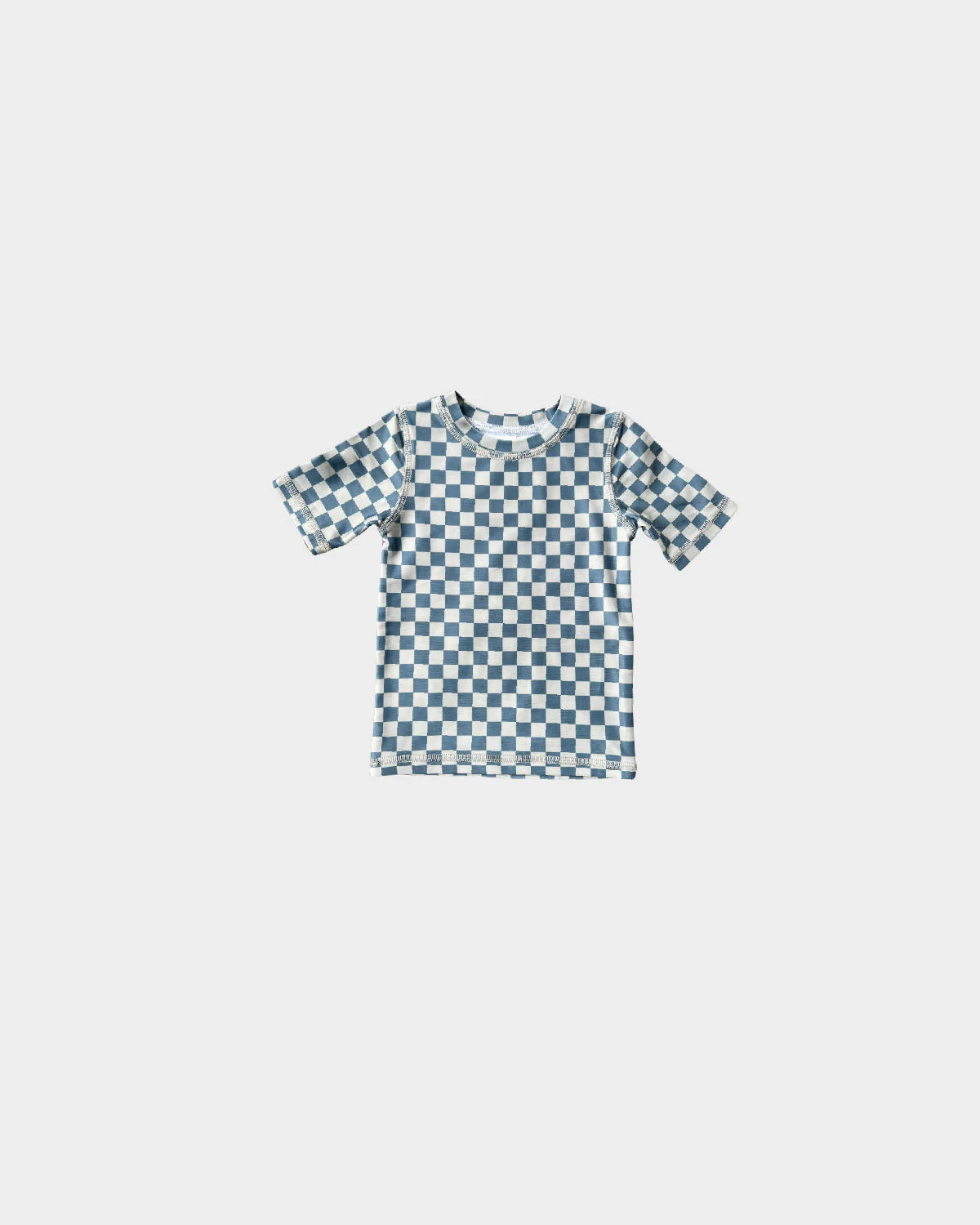 Blue Checked Short S Rashguard