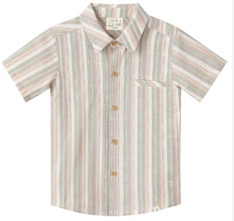 Peach Multi Stripe Woven Shirt