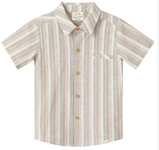 Peach Multi Stripe Woven Shirt