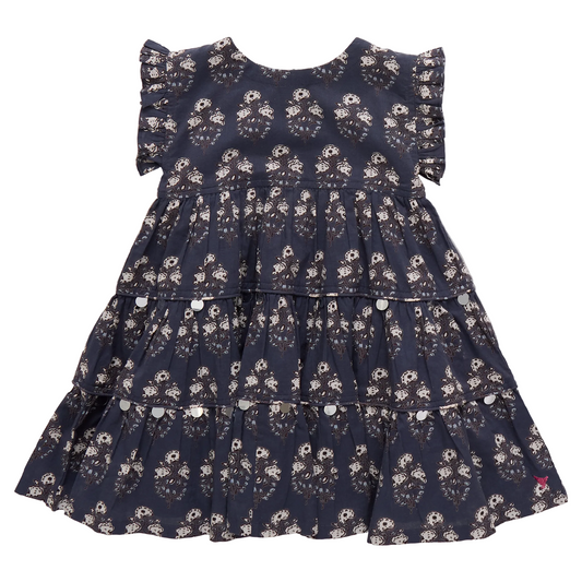 Navy Strawflower Peachy Dress