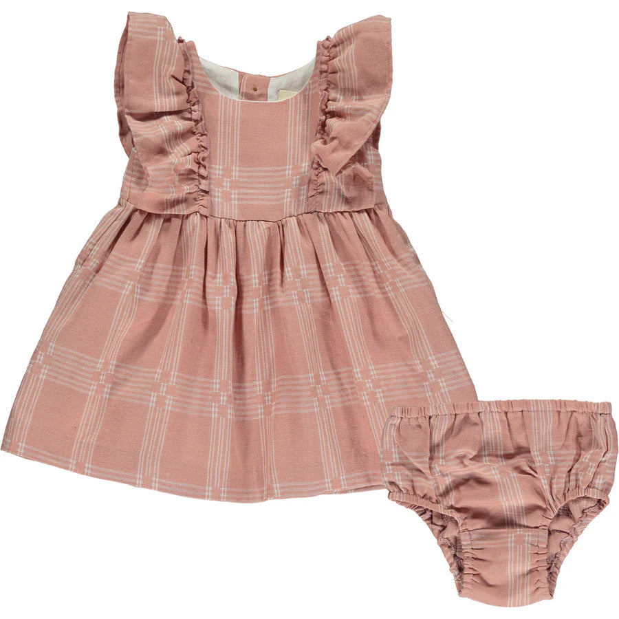 Rose Plaid Ruffle Set