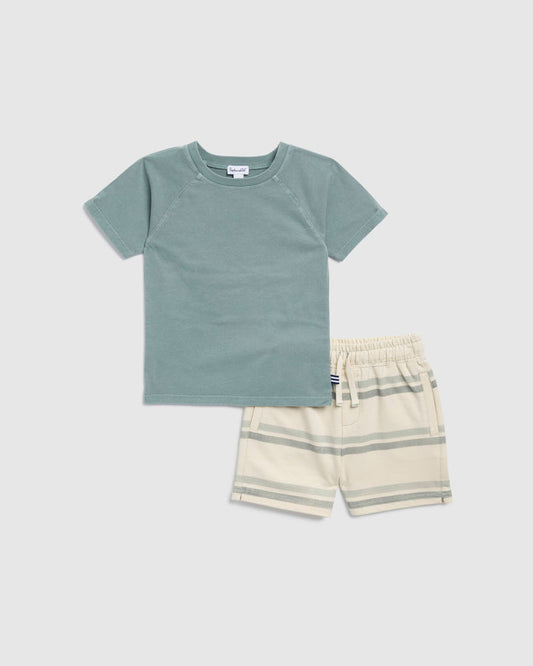 Charlie Stripe Short Set Sage