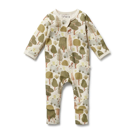Little Trees Zipsuit with Feet