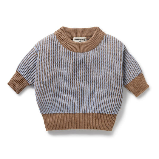 Coco Blue Speckle Knitted Sweater