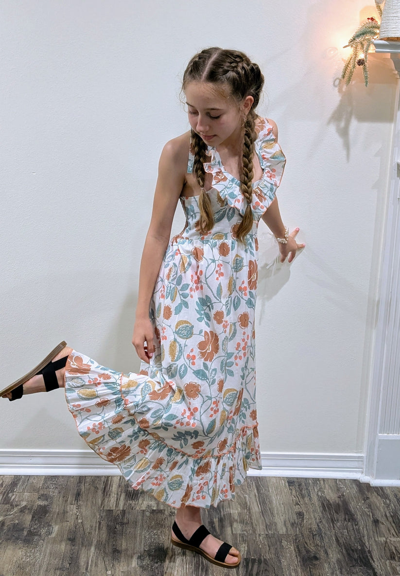 Sleeveless Dress w/ Frill and Ruffle Accents