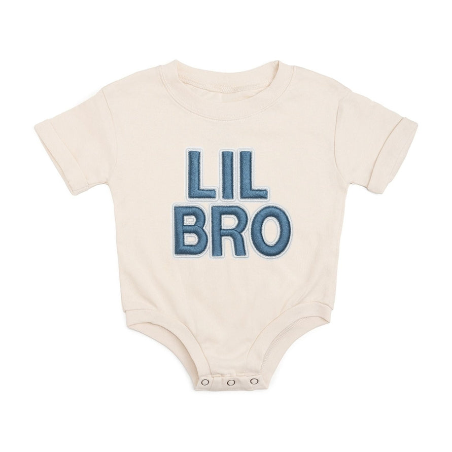 Lil Bro Embroidered Patch Romper
