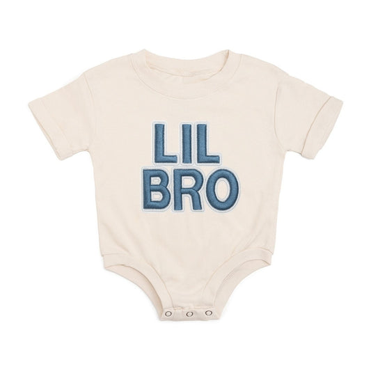 Lil Bro Embroidered Patch Romper