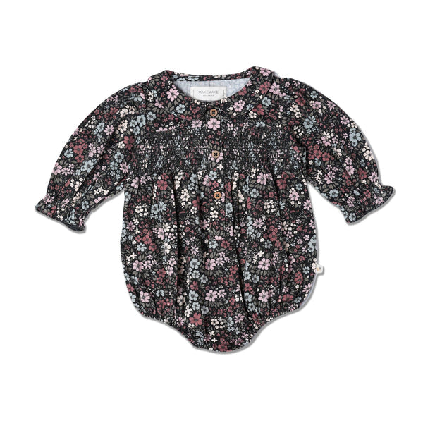 Bohemian Smocked Floral Romper