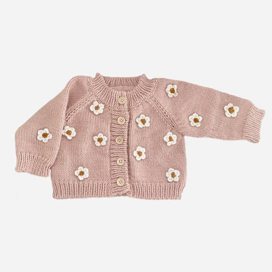 Blush Flower Cardigan Sweater