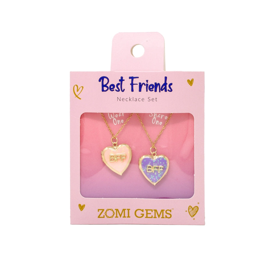 BFF Heart Locket Necklaces Set
