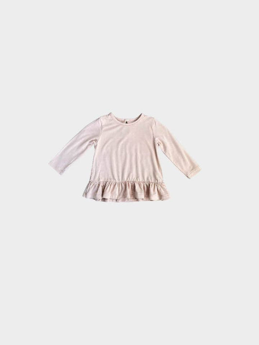 Blush LS Peplum Top