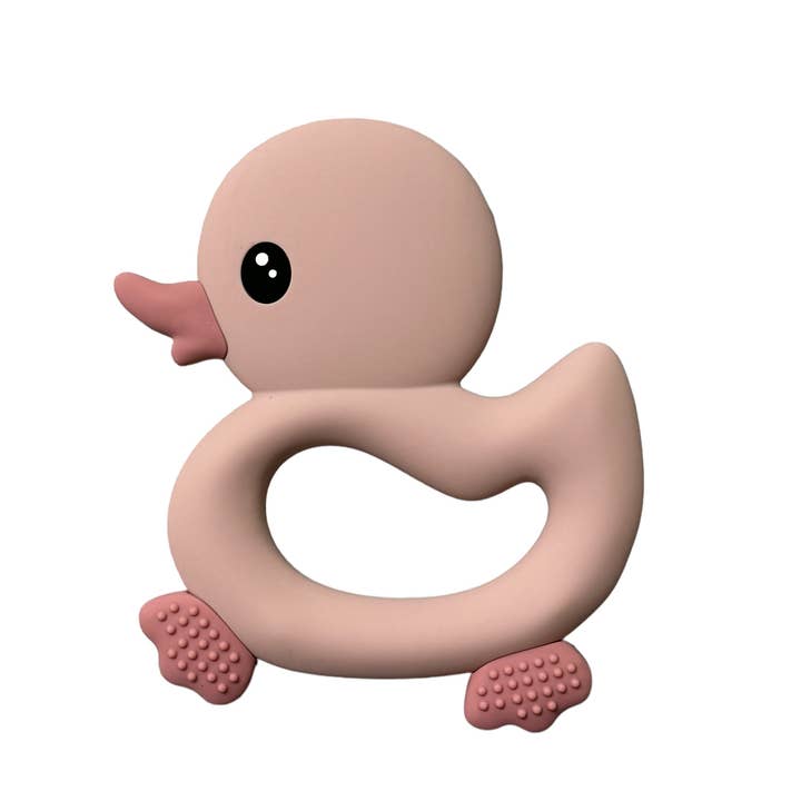 Duck Teether Misty Rose