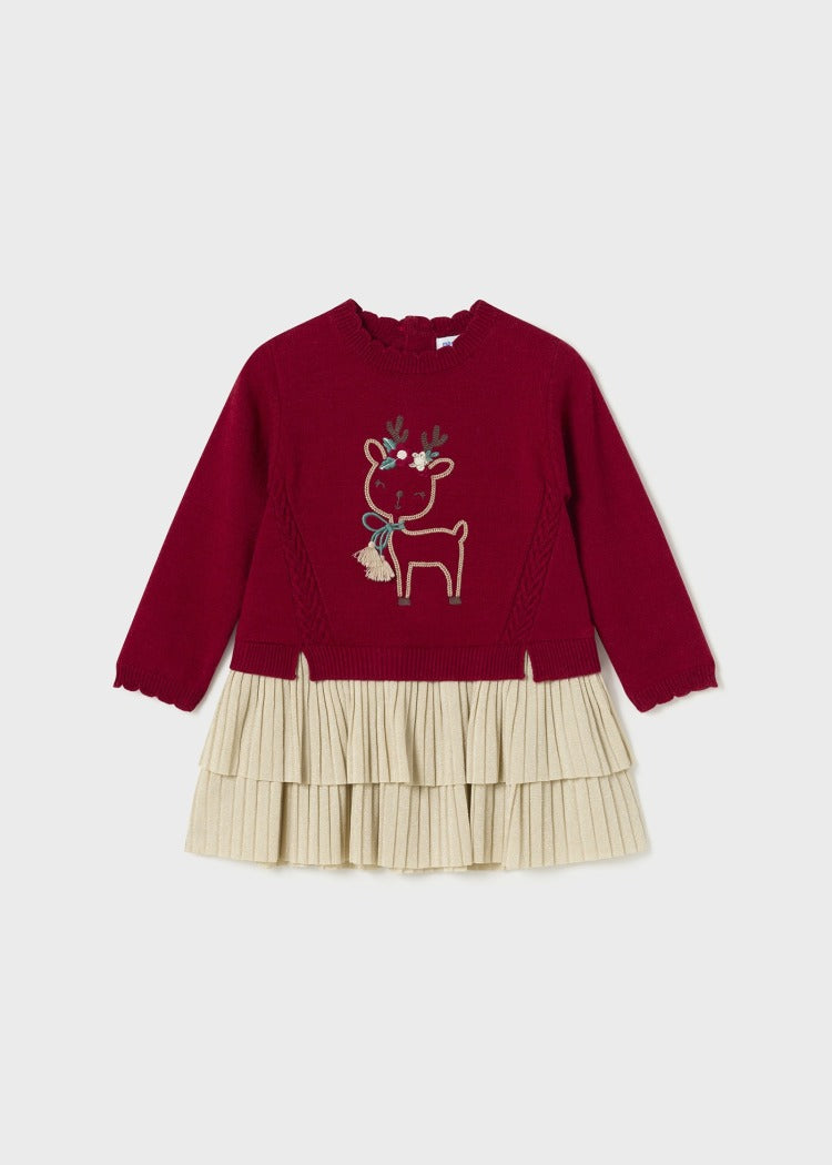 2911 Red Reindeer Dress