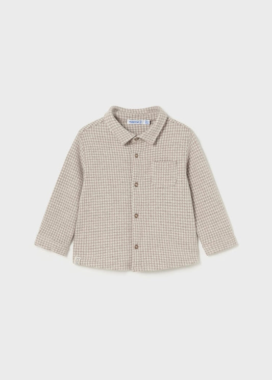 2186 Latte Jacquard Overshirt