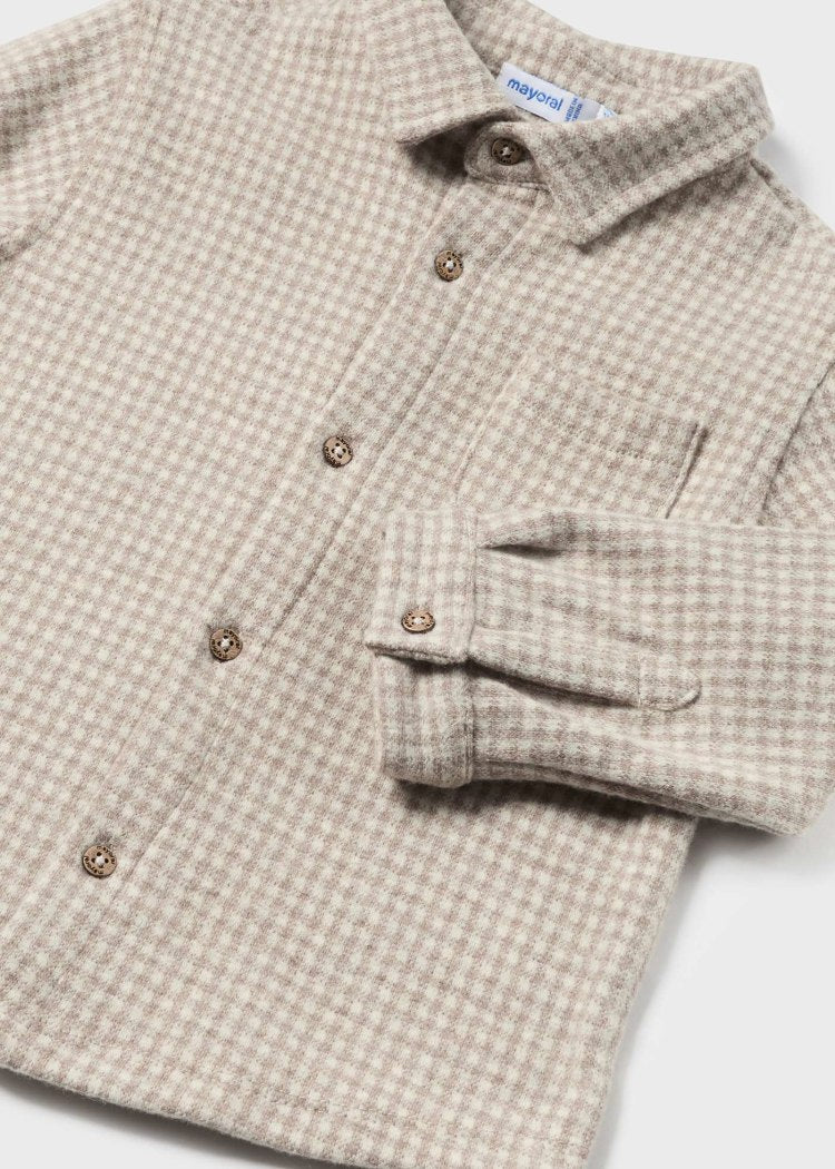 2186 Latte Jacquard Overshirt