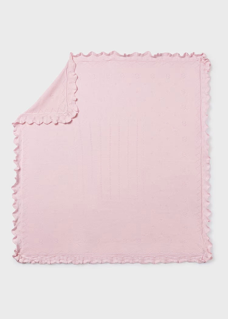 Soft Pink Knit Blanket