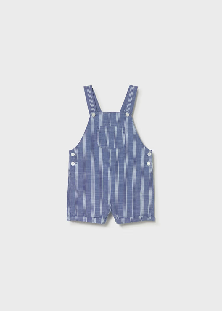 Linen Striped Boy Overall