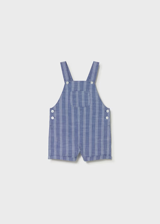 Linen Striped Boy Overall