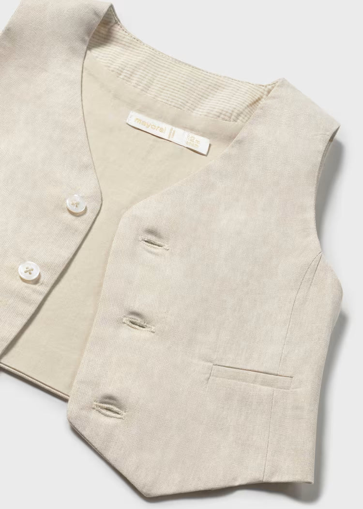 Boy Oat Linen Vest