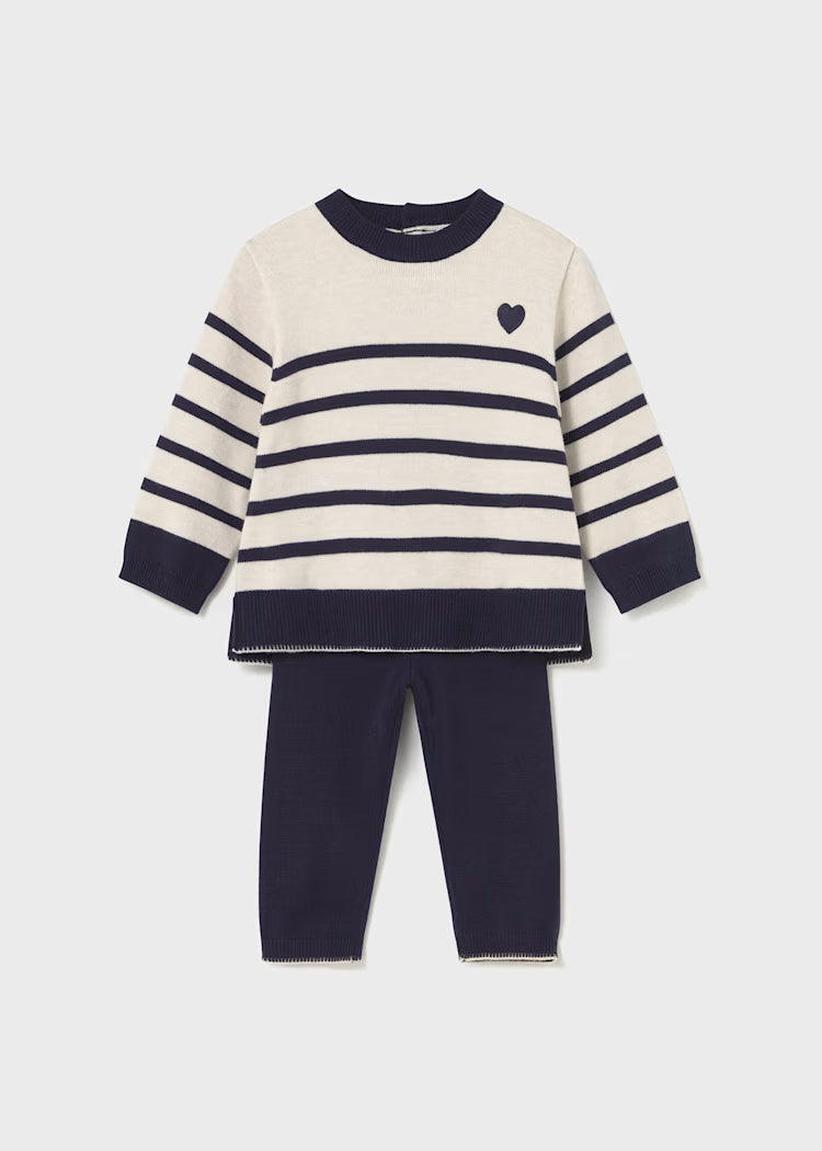 Pants and Sweater Set Navy Stripe