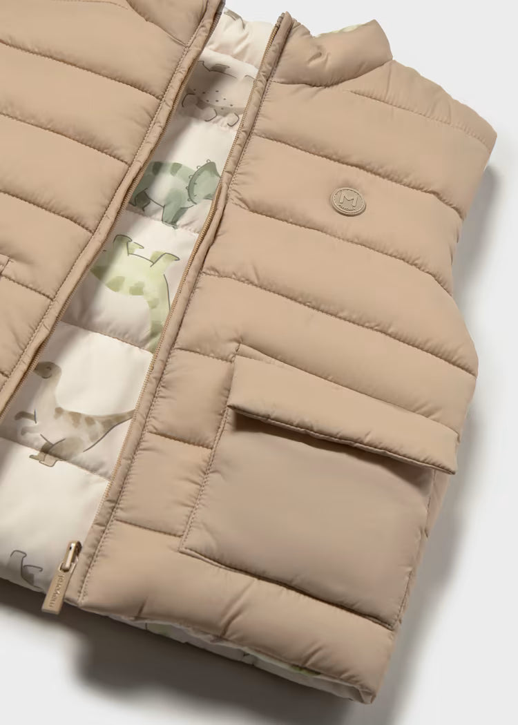 Dino Puffer Reversible Vest