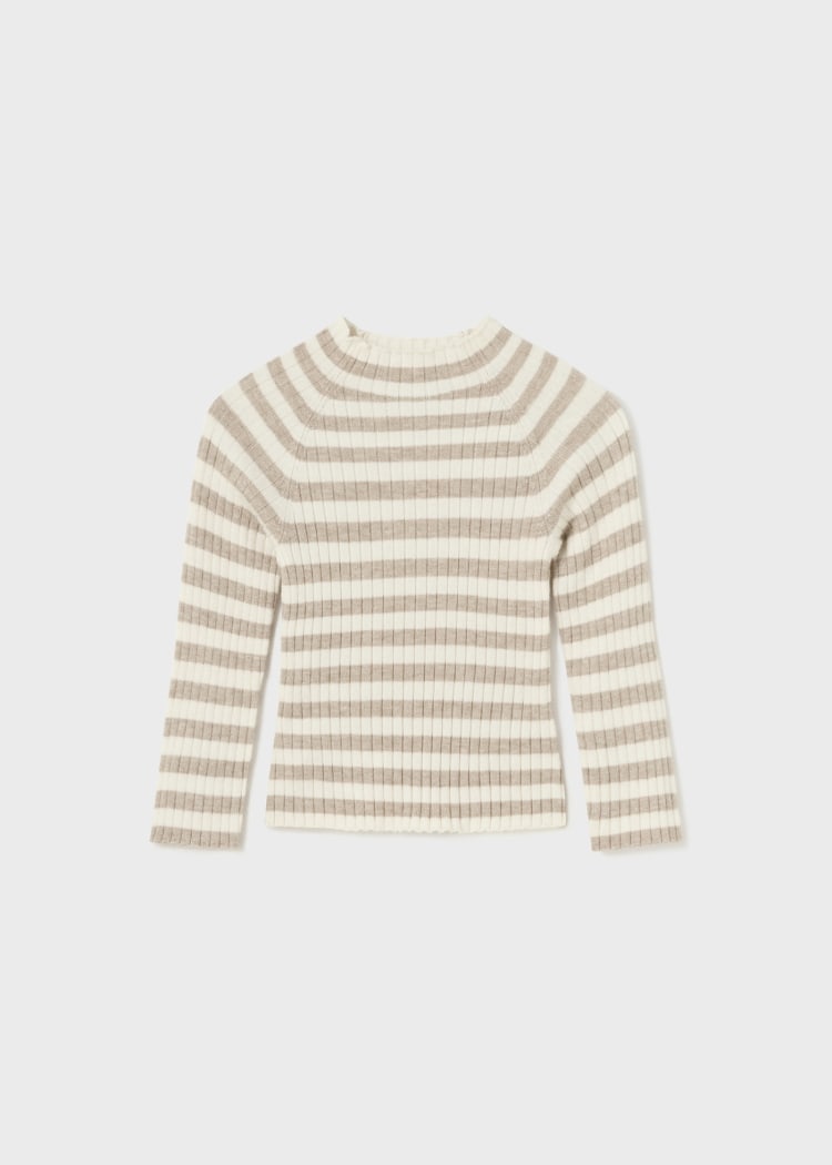 2046 Heather Bark Stripe Sweater