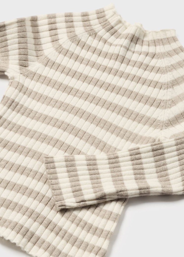 2046 Heather Bark Stripe Sweater