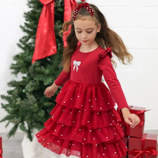 Christmas Pearl Tutu Dress