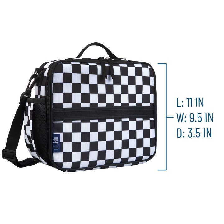 Black and White Checkered Lunch Box