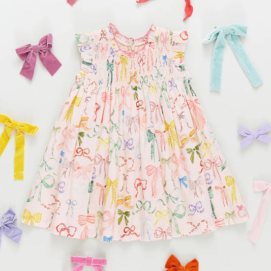 Watercolor Bows Dress Set