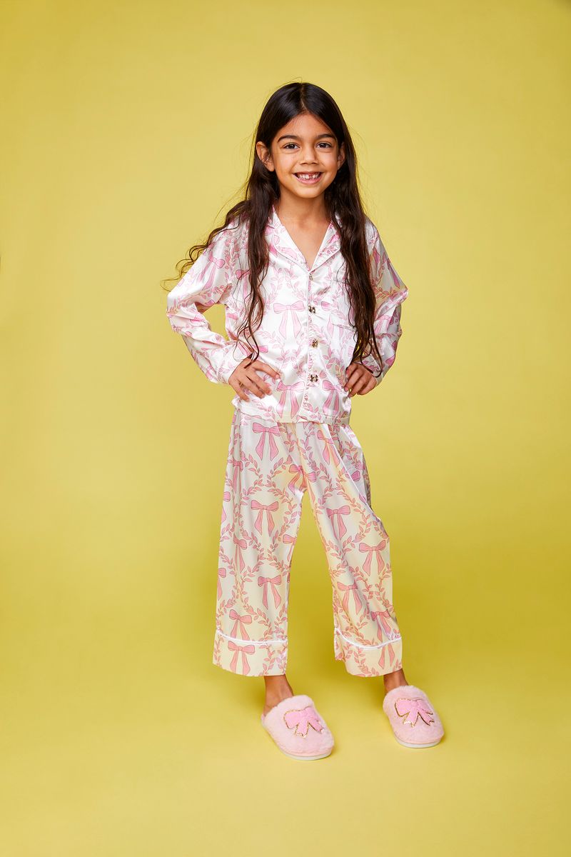 Mini Dreamers Bow Silky Set