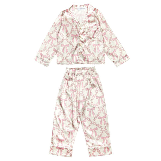 Mini Dreamers Bow Silky Set