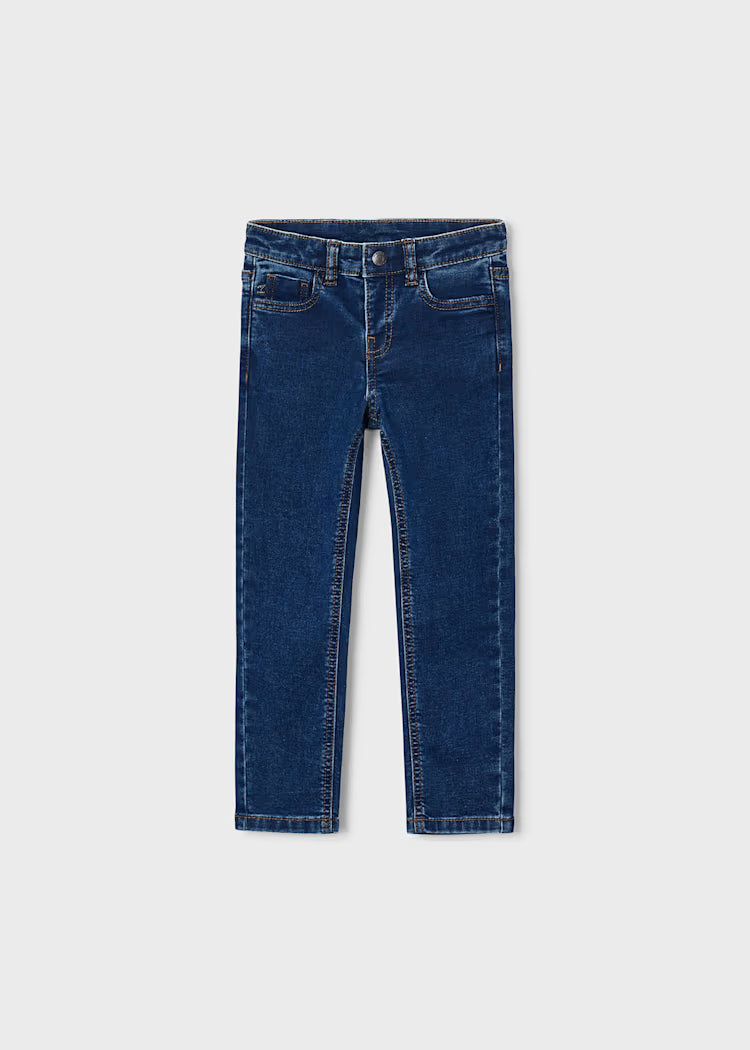 Boy Fashion Dark Wash Slim Denim