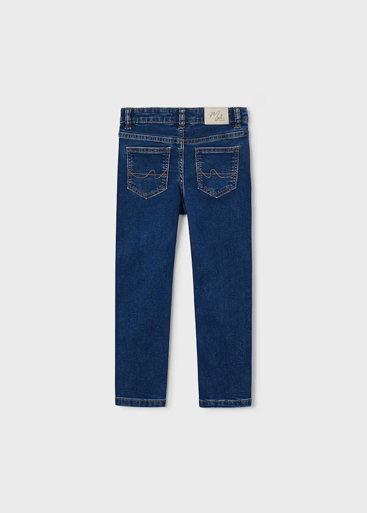 Boy Fashion Dark Wash Slim Denim