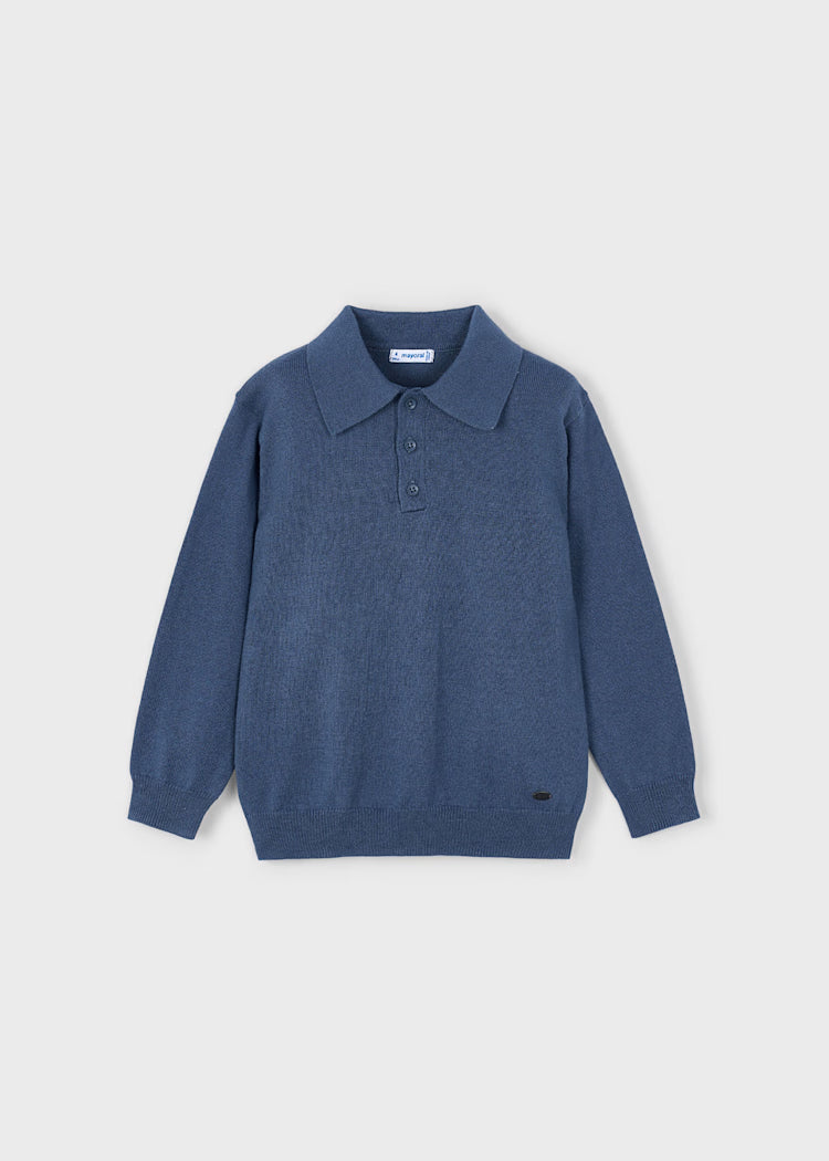 Knit Polo Shirt Steel Heather