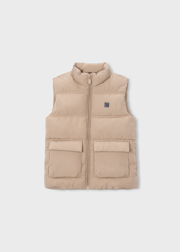 Dark Beige Puffer Vest