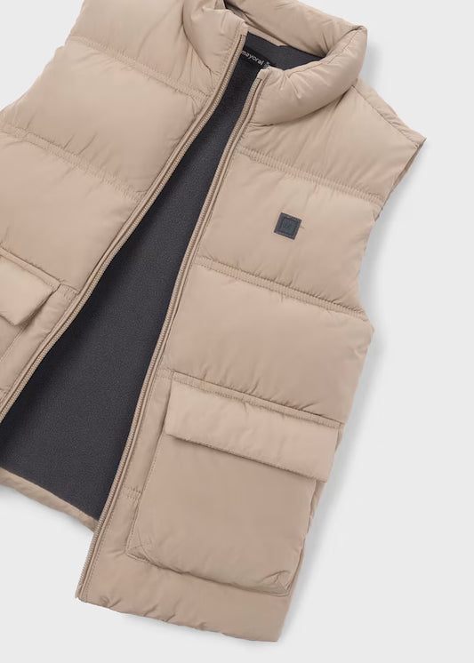 Dark Beige Puffer Vest