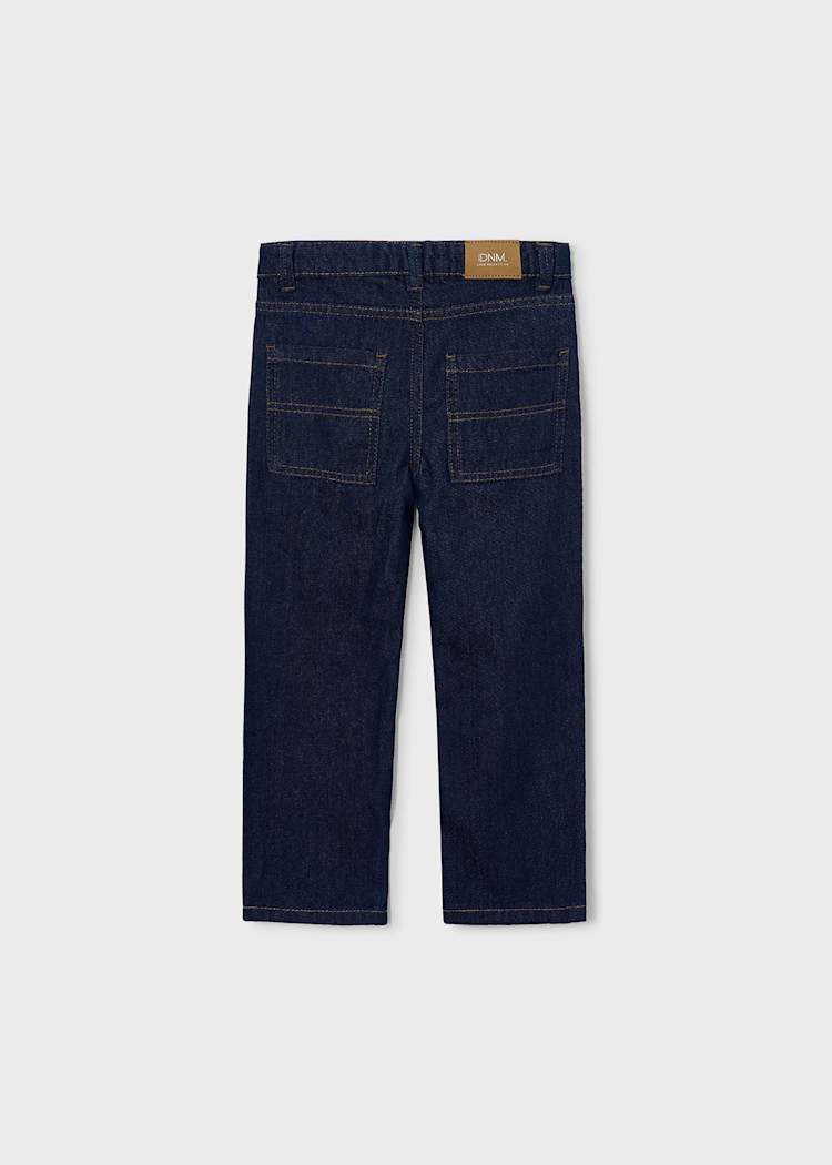 Boys Dark Indigo Wide Leg Jeans