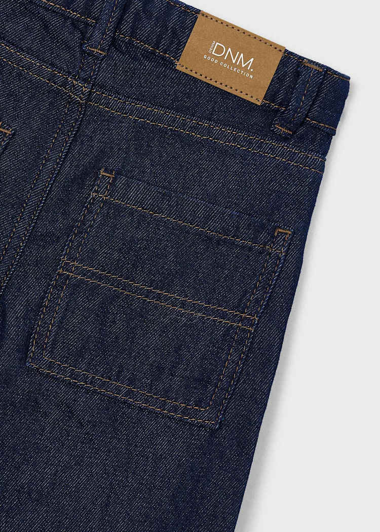 Boys Dark Indigo Wide Leg Jeans
