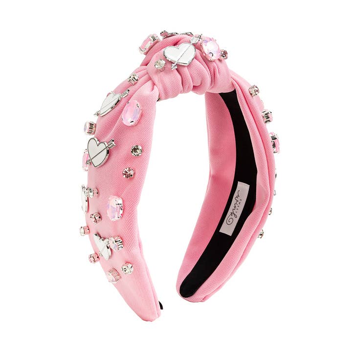 Pink Valentines Gemstone Headband - Small