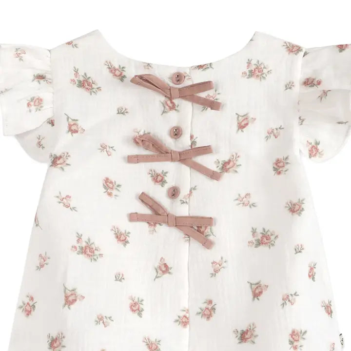 Tea Rose Floral Top and Bloomer