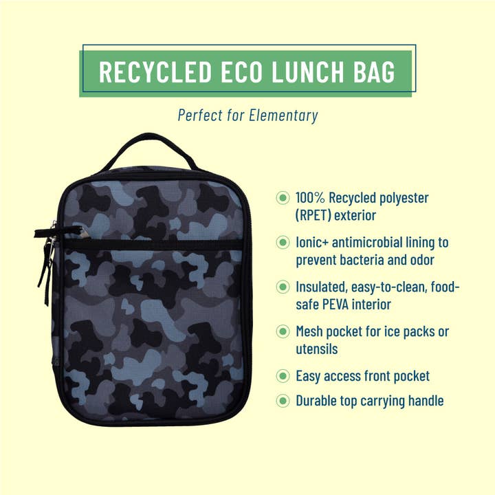 Black Camo Lunch Bag