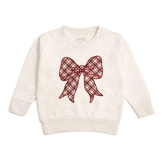 Christmas Plaid Bow Sweatshirt
