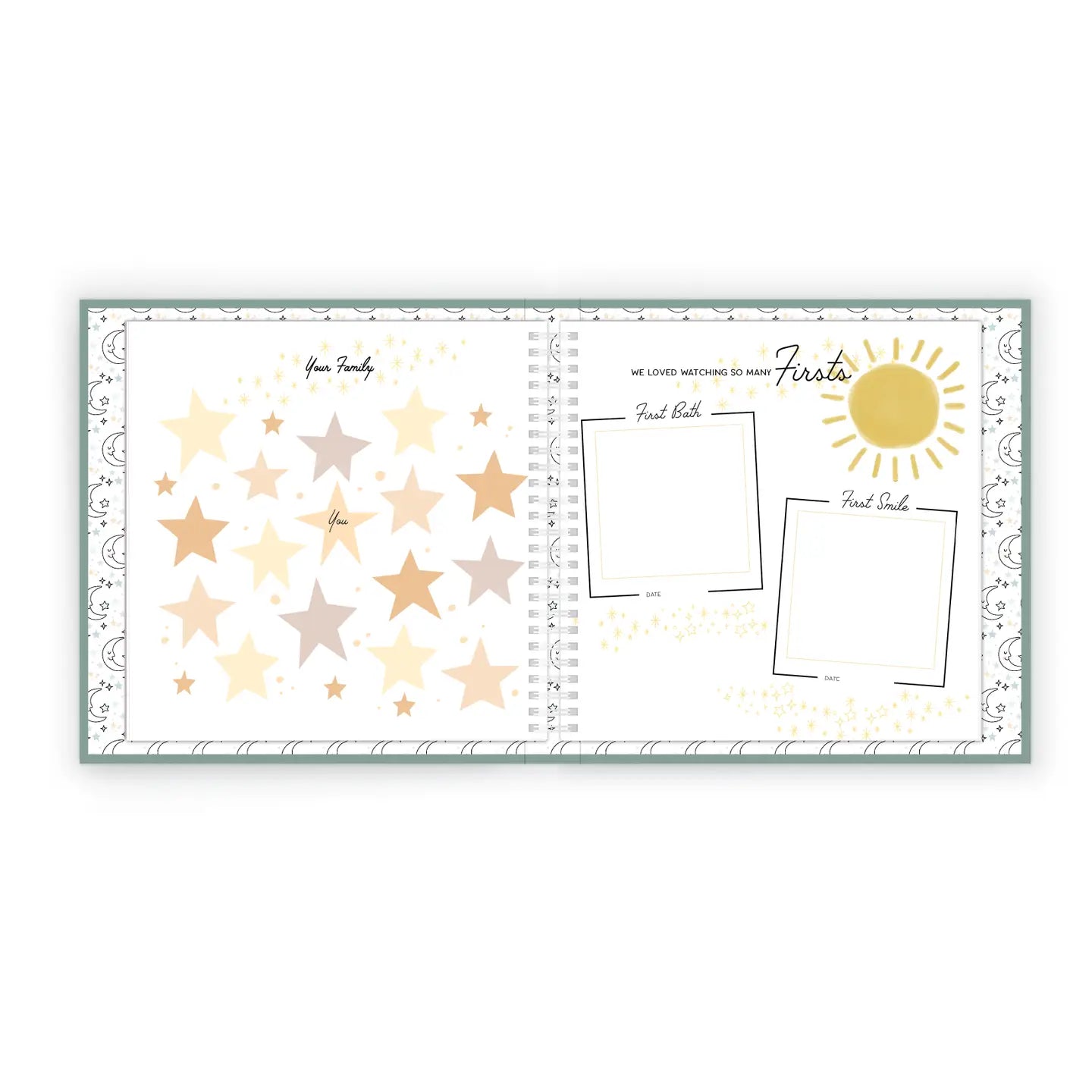 Celestial Skies Luxury First Year Baby Book