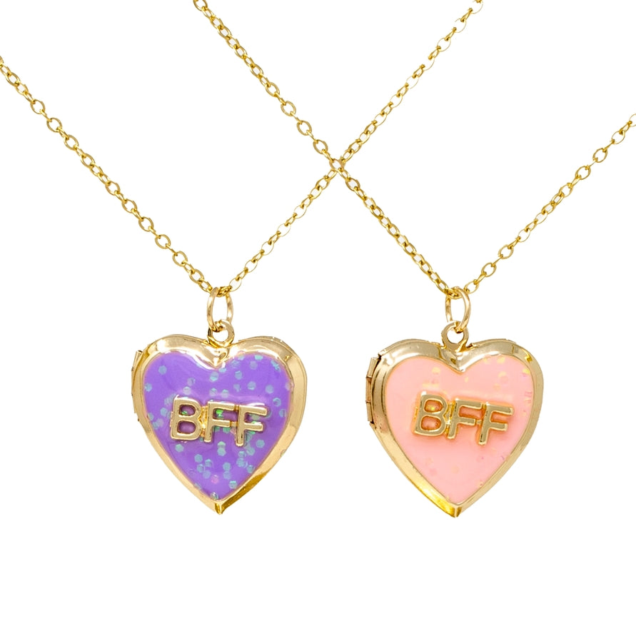 BFF Heart Locket Necklaces Set